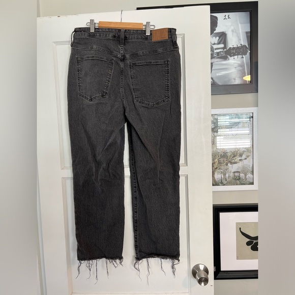 Black Curvy Perfect Vintage Straight Jean Madewell - Picture 5 of 8